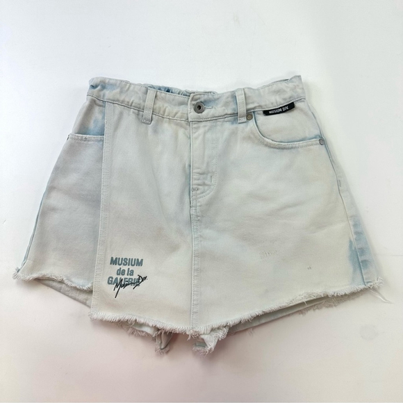 Musium Div light wash high rise denim skort 27 - Picture 1 of 11